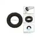 Calexotics - Alpha Prolong Tread Ring - czarny ring na penisa wykonany z silikonu. Popraw erekcję!