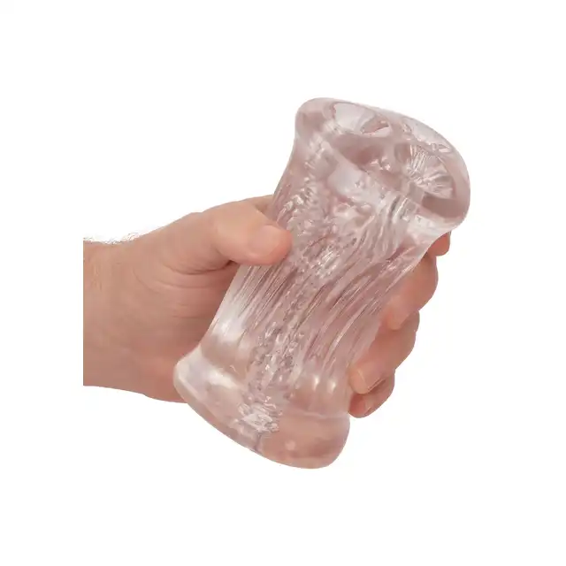 CalExotics - Cyclone Triple Chamber Stroker. Żebrowany masturbator z trzema otworami penetracyjnymi, potrójna intensywność i przyjemność