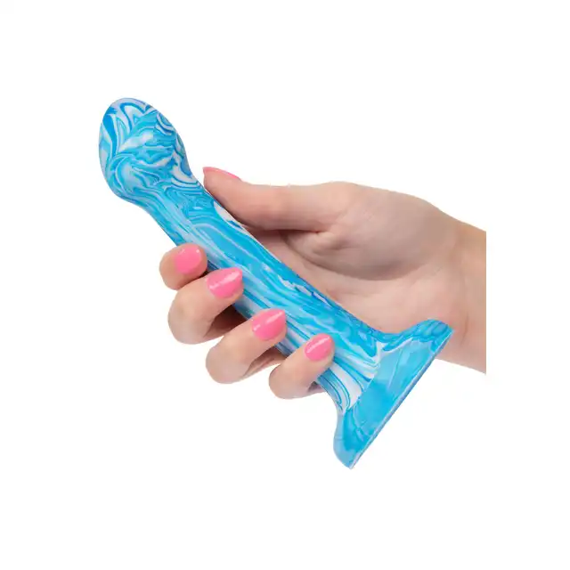 CalExotics - Twisted Bulb Tip Probe Blue. Silikonowe dildo z bulwiastą końcówką dla rozkoszy na wysokim poziomie, odkryj intensywną przyjemność