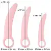 Sweet Smile - Vaginal Trainers. Zestaw idealnie zakrzywionych dild w różnych rozmiarach, wykonane z silikonowu soft touch