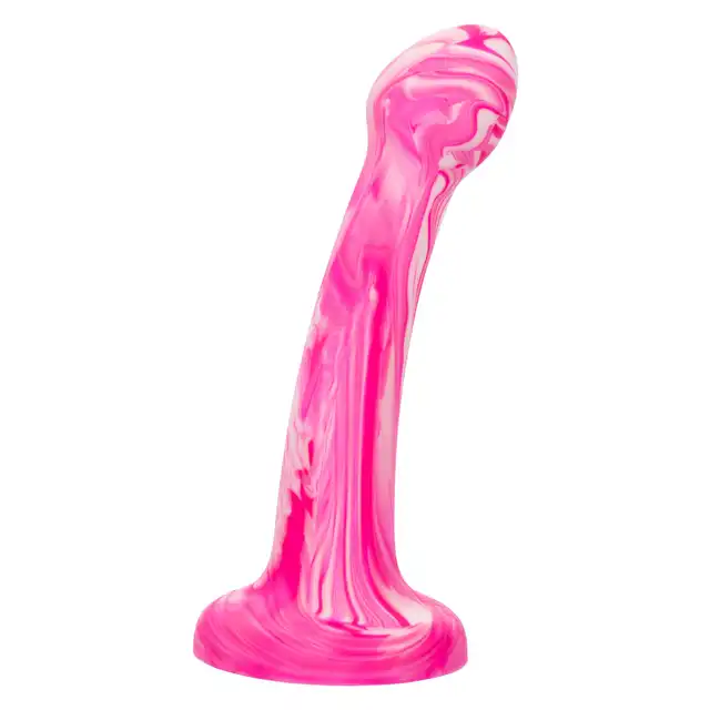 CalExotics - Twisted Bulb Tip Probe Pink. Różowe silikonowe dildo z przyssawką i bulwiastą końcówką, stworzone dla rozkoszy na najwyższym poziomie