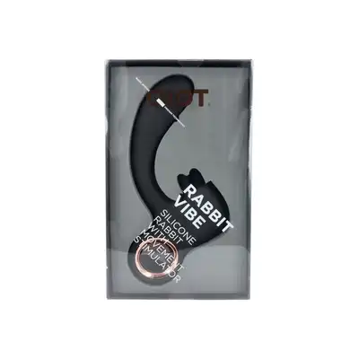 Qiot - Rabbit Vibe Ring. Podwójny wibrator do punktu G z ruchomym stymulatorem łechtaczki, dwa intensywne i niezależne silniki, uchwyt w kształcie pierścienia