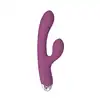 B-Series - Dual Rabbit Vibrator Purple. Fioletowy wibrator z króliczkiem. Intensywne wibracje w eleganckiej formie