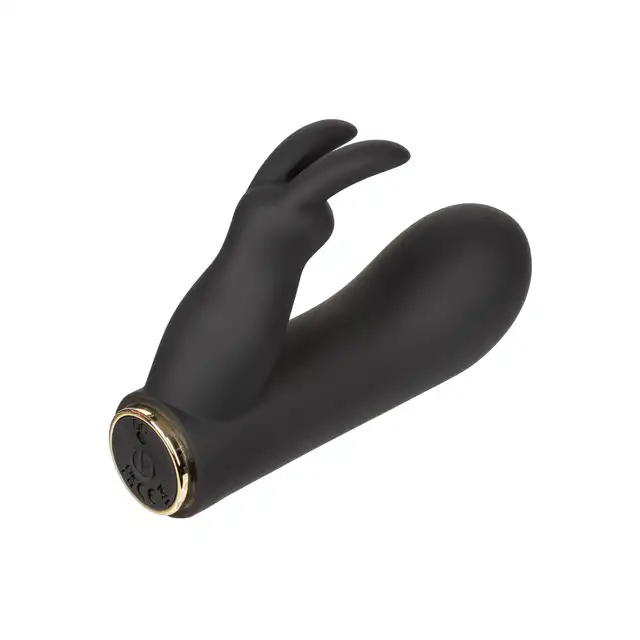 CalExotics - Raven Bunny. Mini wibrator podwójny z króliczkiem do łechtaczki, zanurz się w rozkoszach podwójnej stymulacji 