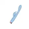 Bseries -  Dual Vibrator Light Blue. Smukły wibrator do stymulacji punktu G i łechtaczki, podwójna stymulacja 