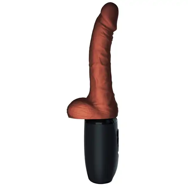 King Cock - 7,5“ Thrusting Cock with Balls. Profesjonalny wibrator realistyczny z funkcją ruchu posuwistego i podgrzewania