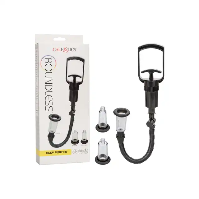 CalExotics - Boundless Body Pump Kit. Pompka ręczna do sutków i łechtaczki, zestaw z wymiennymi końcówkami, przekrocz granice przyjemności