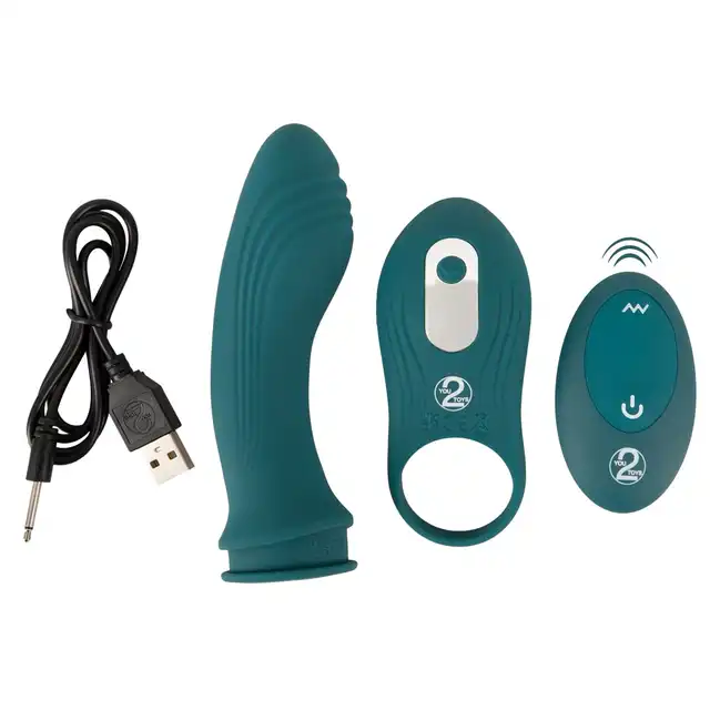 Couples Choice - RC 3in1 Vibrator. Zestaw wibrator do punktu G i ring erekcyjny, możliwość połączenia w cudowny stymulator podwójny, sterowanie za pomocą pilota