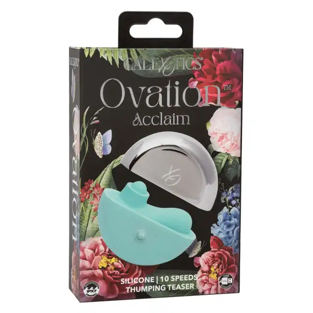 CalExotics - Ovation Acclaim. Precyzyjny wibrator do łechtaczki w eleganckim magnetycznym etui, ergonomiczne krzywizny i potężne wibracje
