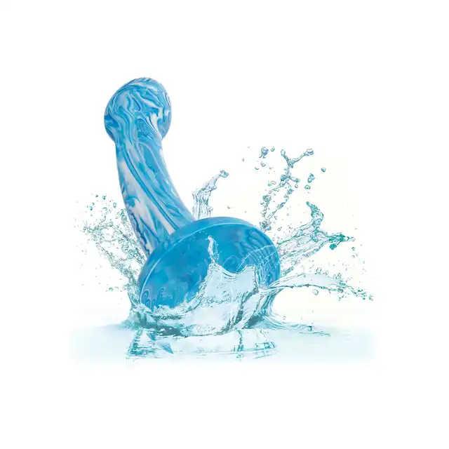CalExotics - Twisted Bulb Tip Probe Blue. Silikonowe dildo z bulwiastą końcówką dla rozkoszy na wysokim poziomie, odkryj intensywną przyjemność