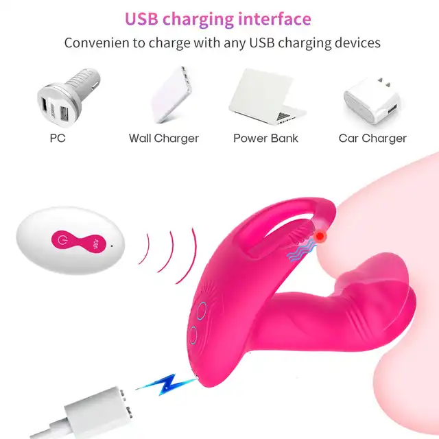 Boys Series - Flicking Wearable Vibrator. Podwójny wibrator z ruchomą główką i ruchomym języczkiem do łechtaczki, różnorodne tryby wibracji i wariacji