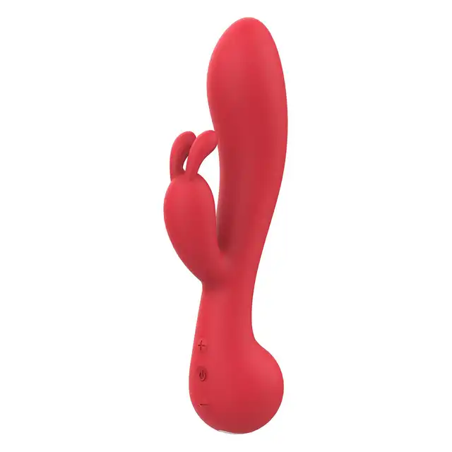 Amour - Rabbit Vibe Camille. Czerwony, elegancki wibrator z króliczkiem i 2 silniczkami o wodoodporności IPX6