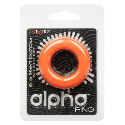 Calexotics - Alpha Prolong Large Ring - pomarańczowy ring erekcyjny. Wydłuż przyjemność!