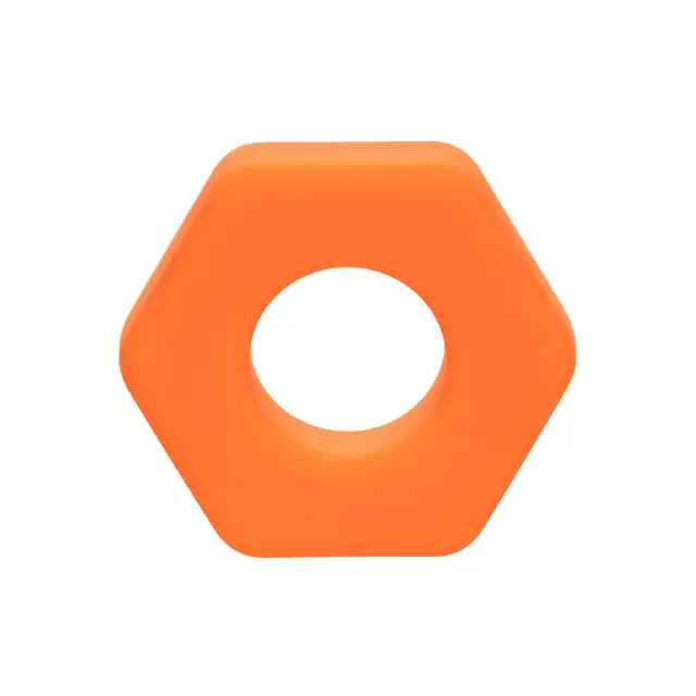 Calexotics - Alpha Prolong Sexagon Ring - pomarańczowy ring na penisa, który poprawi Twoja erekcję!