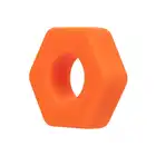 Calexotics - Alpha Prolong Sexagon Ring - pomarańczowy ring na penisa, który poprawi Twoja erekcję!