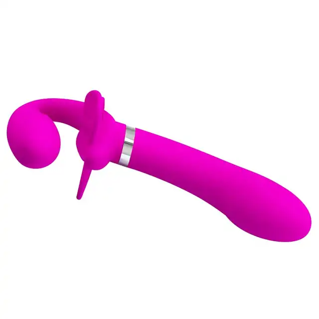 Pretty Love - Valerie. Podwójny wibrujący strap-on bezuprzężowy, idealny gadżet do jednoczesnej stymulacji obojga partnerów