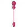 Dreamtoys - Flexible Dual Stimulator. Niesamowity różowy pulsujący stymulator łechtaczki z wibrującym jajeczkiem, podwójna przyjemność