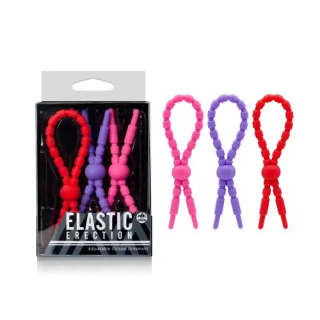 Toyz 4 Lovers -3 Cock rings Elastic Erection kit - zestaw trzech ringów erekcyjnych