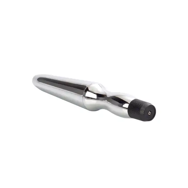 CalExotics - Waterproof Anal Probe Silver. Gładki, smukły wibrator zapewniający intensywne doznania, idealny dla miłośników analnych pieszczot
