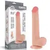 LoveToy - 9'' Sliding Skin Dual Layer Dong Flesh. Realistyczne dildo o żylastym trzonie i zarysowanej żołędzi, mocna przyssawka i podwójna gęstość materiału