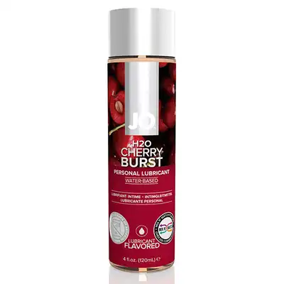 System JO - H2O lubricant cherry 120 ml - Profesjonalny lubrykant na bazie wody o smaku soczystych wiśni. Bez dodatku cukrów