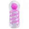 Pretty Love - Transparent Masturbator Pink. Przezroczysty masturbator męski z żebrowaną strukturą i stymulacyjną kulką wewnątrz
