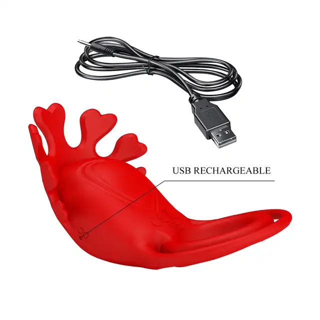 Pretty Love - Rubin Vibrant Penis Ring. Podwójny wibrujący ring na penisa ze stymulatorem łechtaczki w kształcie serc, genialny walentynkowy gadżet