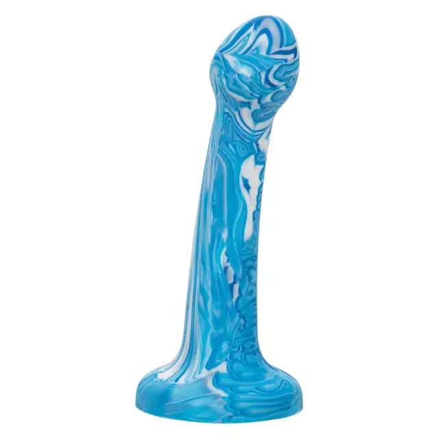 CalExotics - Twisted Bulb Tip Probe Blue. Silikonowe dildo z bulwiastą końcówką dla rozkoszy na wysokim poziomie, odkryj intensywną przyjemność