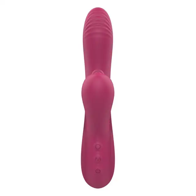 Dream Toys - Essentials Dual G-Spot. Różowy, silikonowy, profilowany wibrator ze stukającym stymulatorem łechtaczki