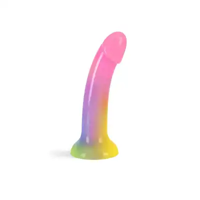 Love to Love - Dildoll Stargazer - wielokolorowe dildo z silikonu z dodatkiem brokatu! 