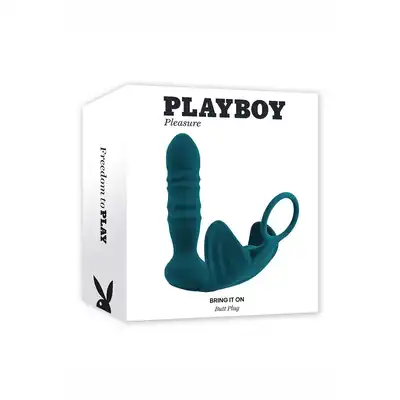 Playboy - Bring It on - wielofunkcyjna zabawka dla Panów! Ring na penisa, wibrujący uchwyt na penisa oraz stymulator analny 