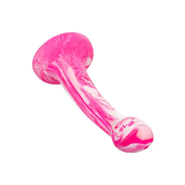 CalExotics - Twisted Bulb Tip Probe Pink. Różowe silikonowe dildo z przyssawką i bulwiastą końcówką, stworzone dla rozkoszy na najwyższym poziomie
