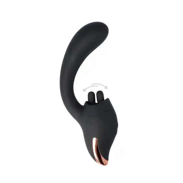 Qiot - Rabbit Vibe. Ergonomiczny wibrator do punktu G z dodatkowym ruchomym stymulatorem łechtaczki, dwa intensywne i niezależne silniki