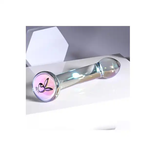 Playboy - Jewels King. Kryształowe szklane dildo o idealnie stymulującej krzywiźnie, imponujący rozmiar i ergonomiczna konstrukcja