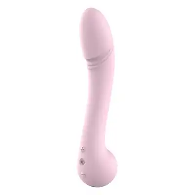 Amour – Flexible Vibrator Lea. Różowy silikonowy wibrator z lekkim wygięciem do subtelnej stymulacji punktu G