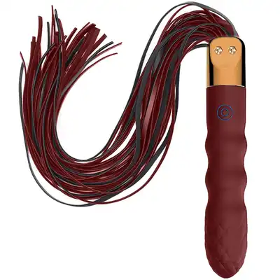 Bseries - Vibrating Flogger. Pejcz BDSM z wibrującą rączką do stymulacji analnej, wibrator o wyjątkowym zastosowaniu