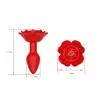 B-Series - Rose Rotating Butt Plug. Wibrujący i rotacyjny korek analny o pięknym kształcie czerwonej róży. Doskonały prezent