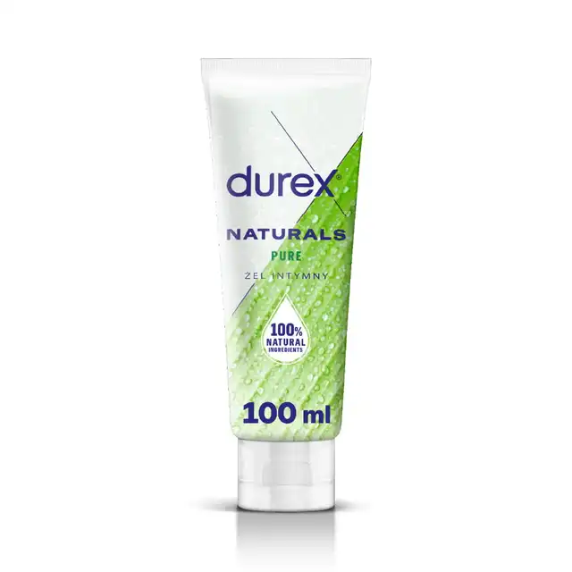 Durex - Naturals Pure 100 ml. Wodny lubrykant nawilżający do miejsc intymnych, delikatna formuła