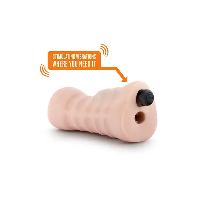 Blush - Enlust Destini Vibrating Stroker Beige. Realistyczna pochwa dziewczyny AI z wibrującym bulletem do spełniania fantazji erotycznych