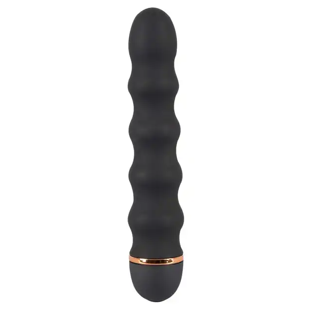 Bendy - Wavy Vibrator Black. Elastyczny wibrator rowkowy z miękką fakturą, 20 trybami wibracji, oferujący intensywną stymulację