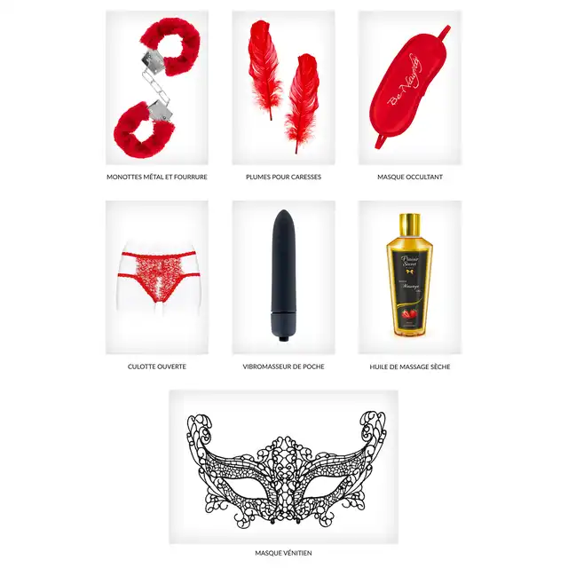 Concorde - Valentines Day Heart Box. Zmysłowy prezentowy zestaw dla par i singli, gadżety BDSM i zabawki, genialny prezent na Walentynki