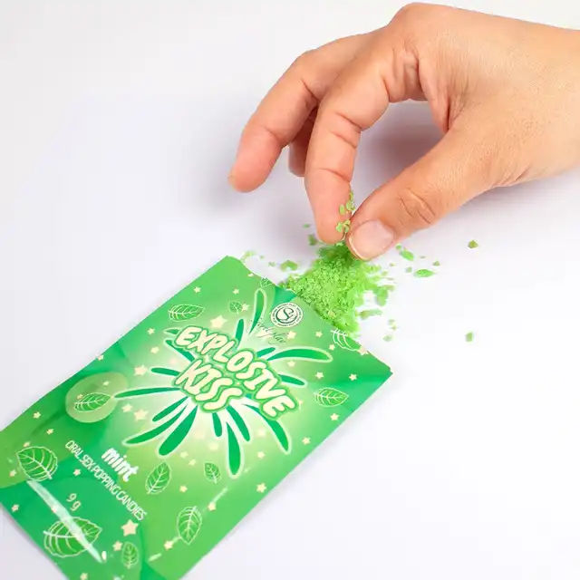 Secret Play - Mint Popping Candies. Strzelające cukierki stymulacyjne o smaku orzeźwiającej mięty, dodaj element wow do swoich sesji seksu oralnego