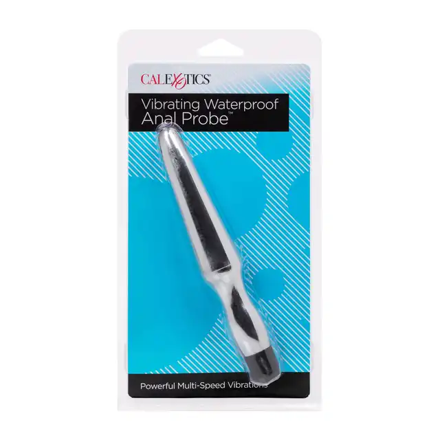 CalExotics - Waterproof Anal Probe Silver. Gładki, smukły wibrator zapewniający intensywne doznania, idealny dla miłośników analnych pieszczot
