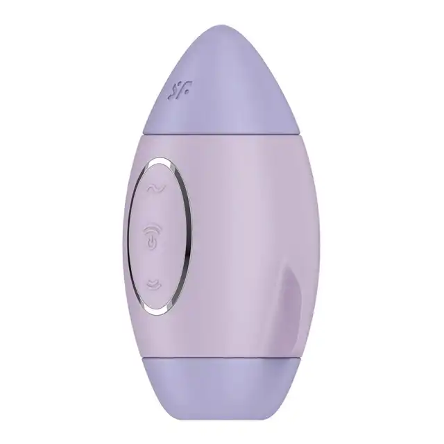 Satisfyer - Mission Control Purple. Mały wibrator w kształcie rakiety z podwójnym impulsem powietrza, idealny dla początkujących