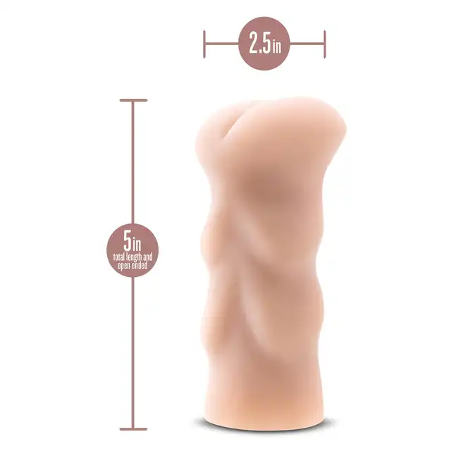 Blush - Enlust Cassie Beige. Ciasny masturbator anus Twojej seksownej partnerki AI, realistyczne żebrowane wnętrze z miękkiego materiału