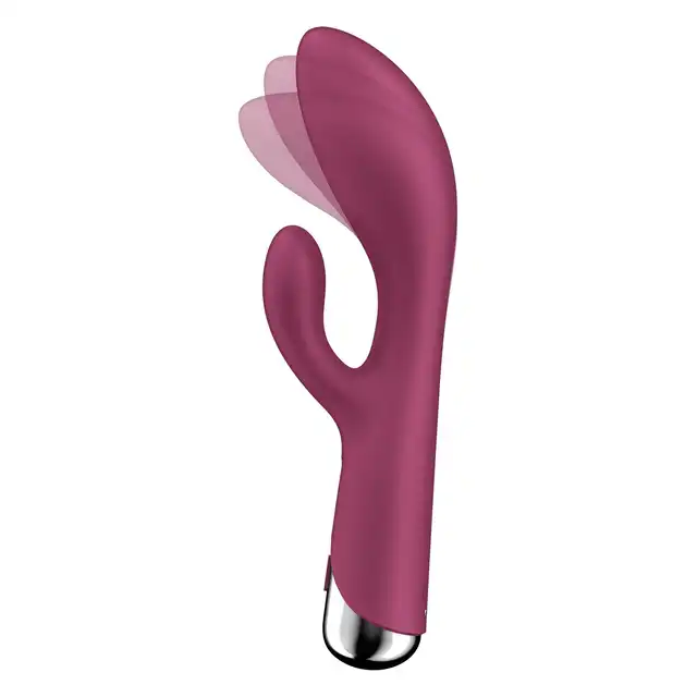 Satisfyer - Spinning Rabbit 1 Red. Wibrator z króliczkiem, który pieści łechtaczkę wibracjami, a punktowi G dogadza wibracjami i rotacją. Przygotuj się na nowe, orgazmiczne połączenie