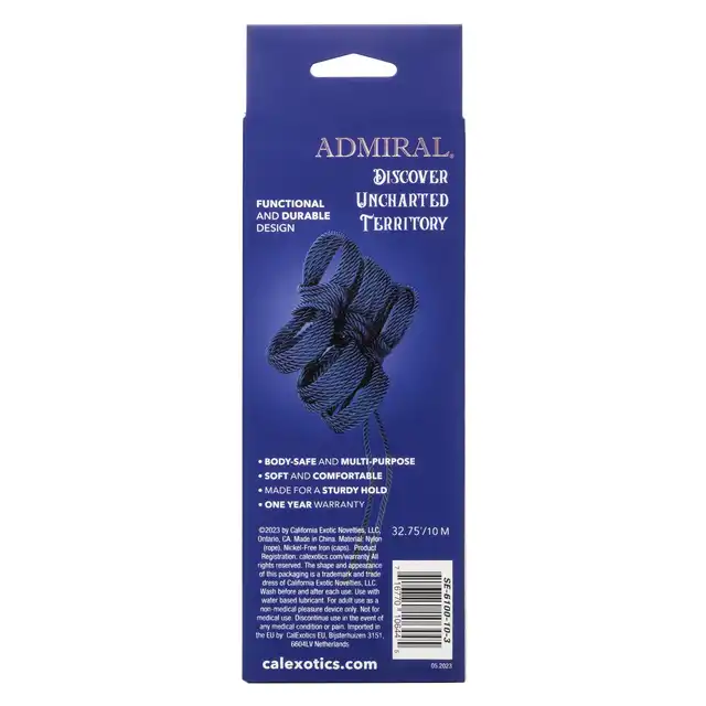 Calexotics - Admiral Rope 10 m - granatowa lina idealna dla początkujących, jak i zaawansowanych!