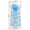 Pretty Love - Transparent Masturbator Blue. Przezroczysty masturbator męski z żebrowaną strukturą i stymulacyjną kulką wewnątrz