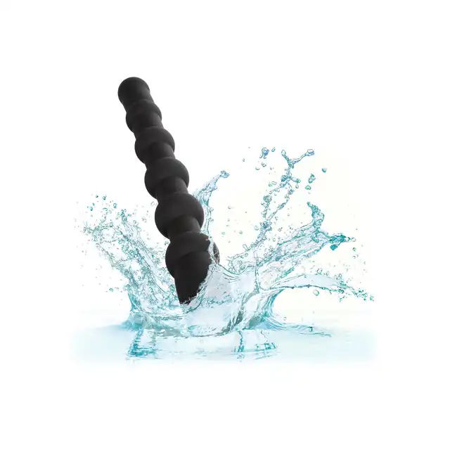 CalExotics - Rechargeable X-10 Beads. Wibrator analny o stopniowanej strukturze koralików, elastyczna konstrukcja z intensywnymi wibracjami