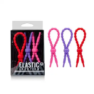 Toyz 4 Lovers -3 Cock rings Elastic Erection kit - zestaw trzech ringów erekcyjnych